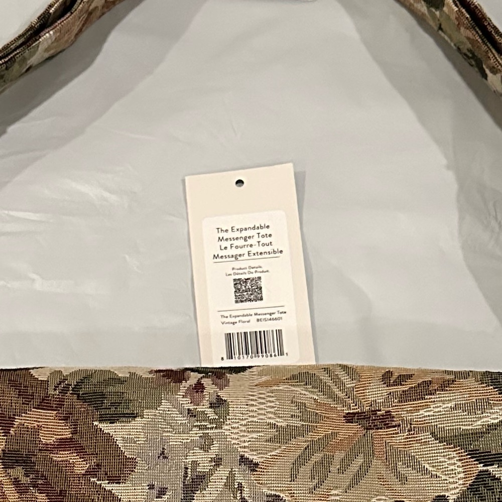 NWT Beis Expandable Messenger Tote in Vintage Floral - Picture 9 of 9